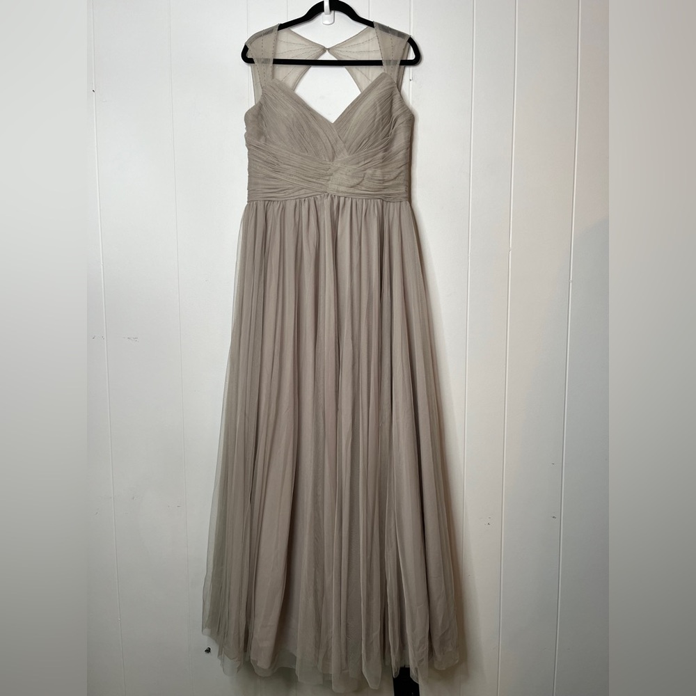 JJ's House Elegant Gown Warm Gray Bridesmaid Dress Women's Large